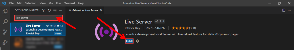 Install Live Server