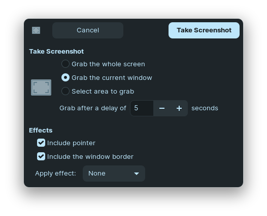 ZorinOS's default screenshot utility, gnome-screenshot.